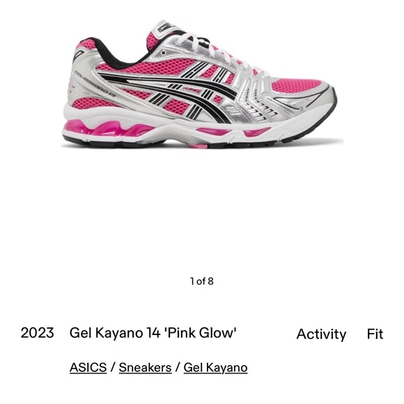 Asics Dynamic Pink and Silver Performance Sneakers - Picture 2 of 2